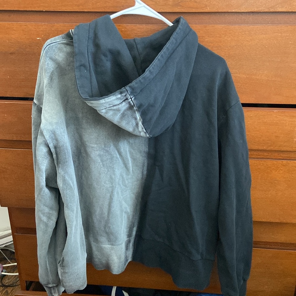Two toned black and grey hoodie with full zip and pockets. Very warm - Picture 2 of 2